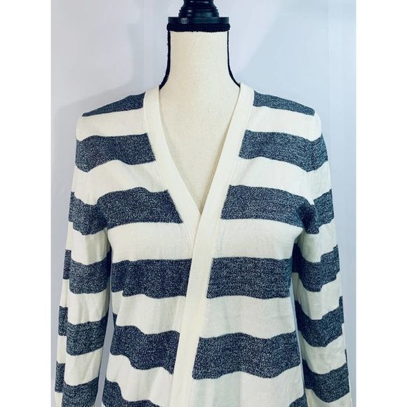 Talbots Womens Open Face‎ Striped Cardigan Size M - Picture 2 of 4